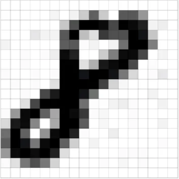 The number 8, 18x18 pixels
