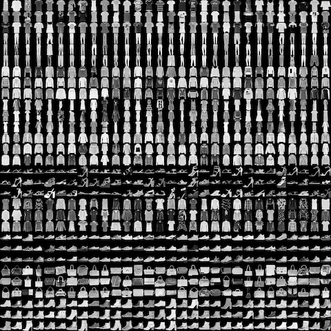 Samples from Fashion-MNIST