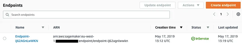 Illustration for Updating the endpoint configuration