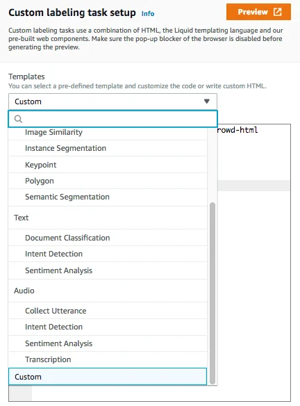 Screenshot from Amazon Sagemaker Ground Truth Keeps Simplifying Labeling Workflows tutorial