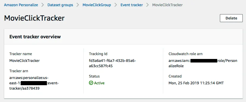 Step 4 screenshot from Amazon Personalize Is Now Generally Available