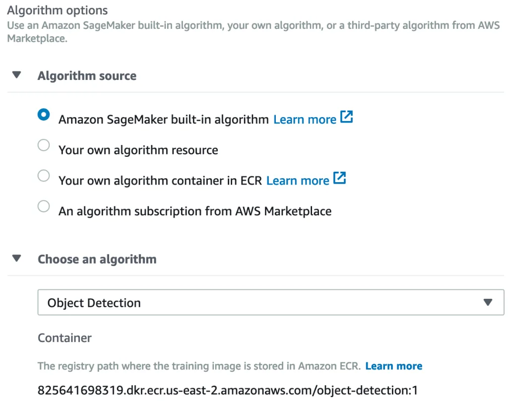 Step 2 screenshot from Managed Spot Training Save Up to 90 on Your Amazon Sagemaker Training Jobs