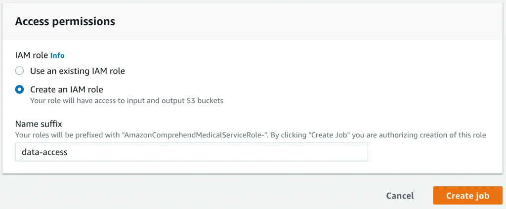 Step 4 screenshot from Introducing Batch Mode Processing for Amazon Comprehend Medical