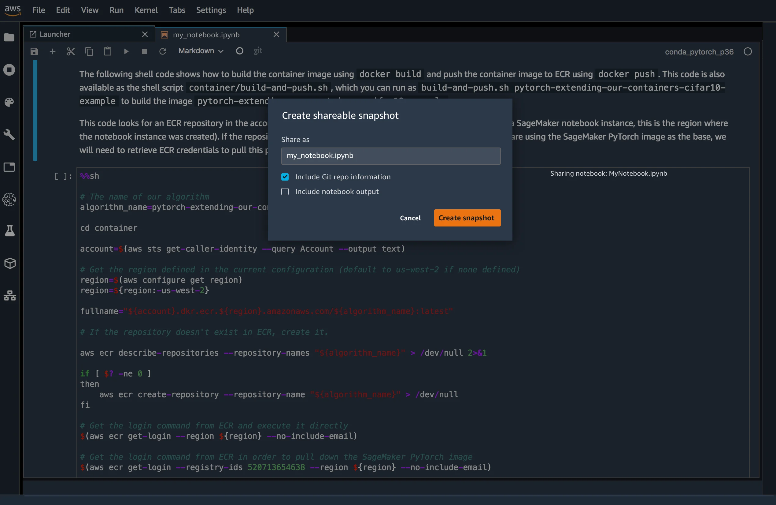 AWS tutorial step illustration