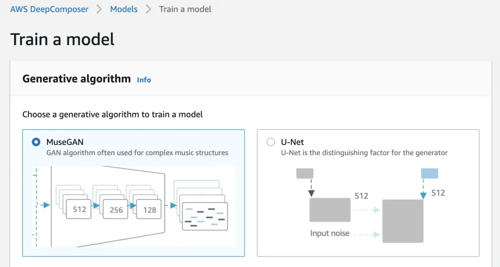 Step 3 screenshot from AWS Deepcomposer Now Generally Available with New Features