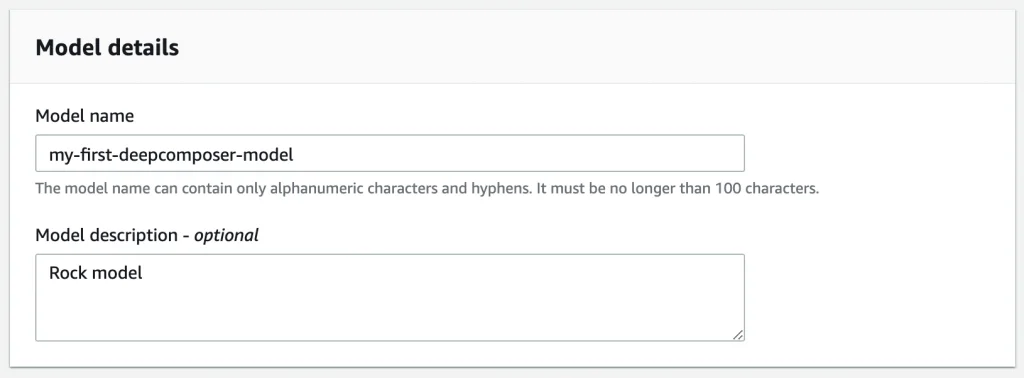 Step 4 screenshot from AWS Deepcomposer Now Generally Available with New Features