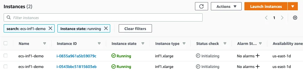 Inf1 instances