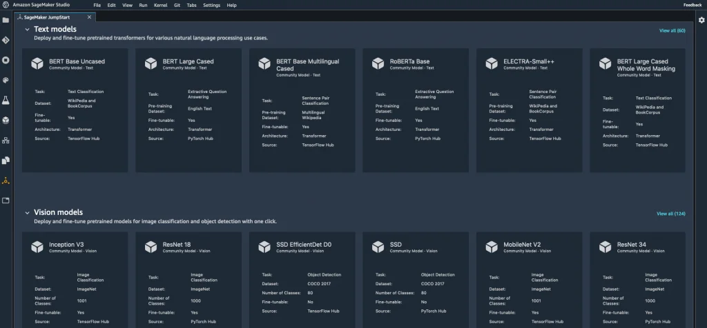 SageMaker screenshot