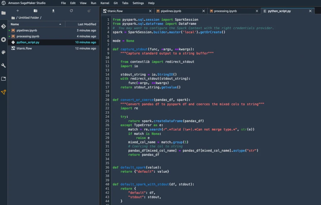 SageMaker screenshot