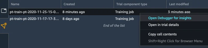 SageMaker screenshot