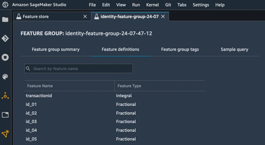 SageMaker screenshot