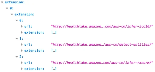 HealthLake entities
