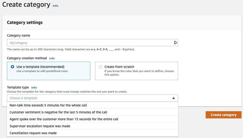 Call categories